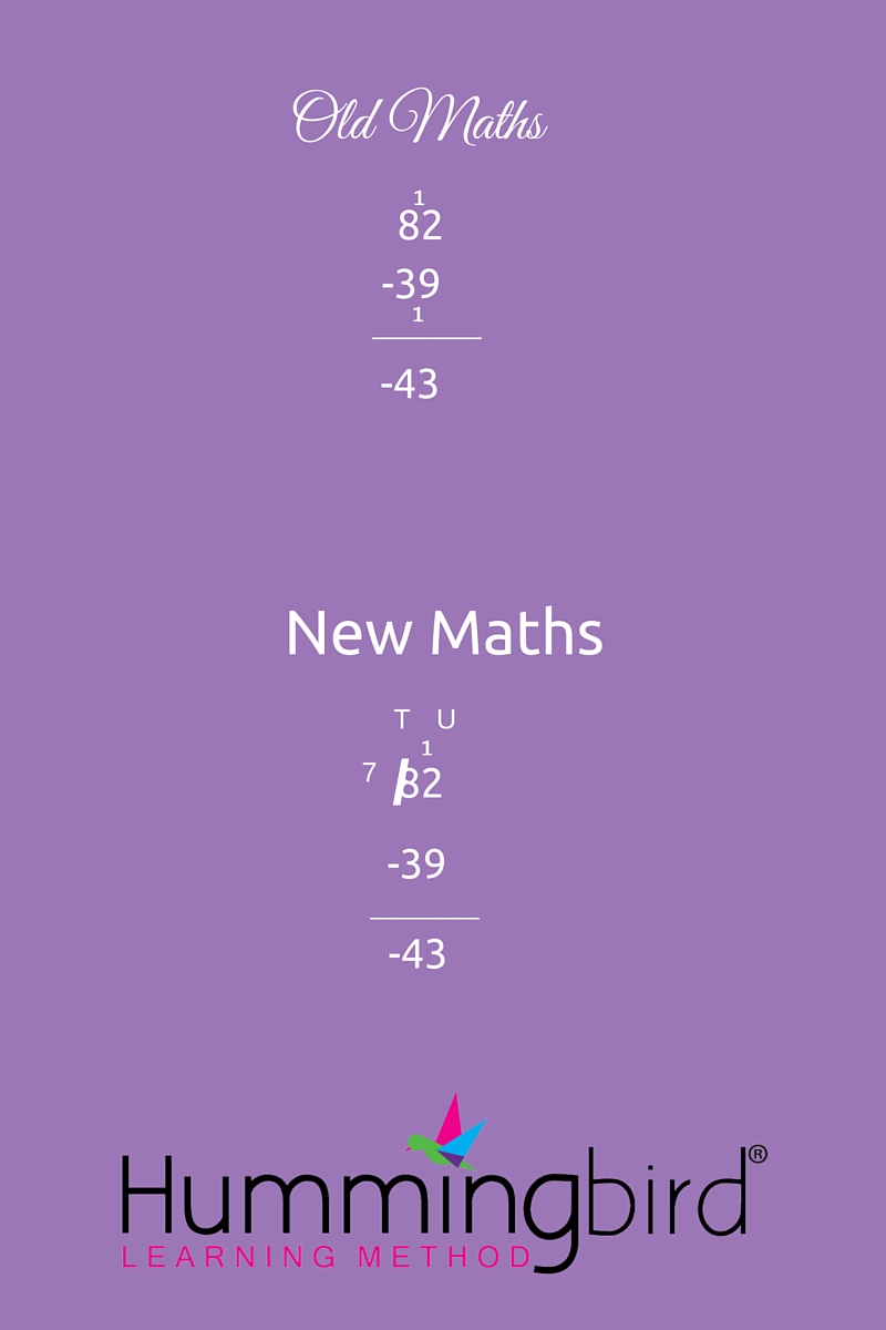 New Math Subtraction Example